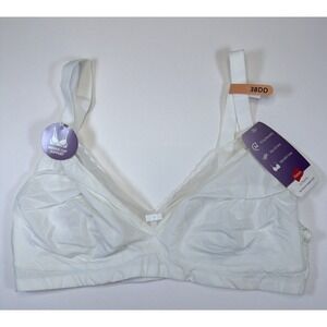 Hanes Ultimate Women's Silky Smooth Comfort Wirefree Bra DHHU31 White 38DD